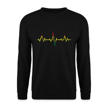 Musique Reggae Rastafari Jamaica - Sweat-shirt Unisexe - noir - Devant - Alina (178cm) & Michal (187cm)