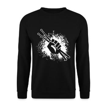 Drummer - Drummer drummer gift - Unisex Sweatshirt - black - Front - Alina (178cm) & Michal (187cm)