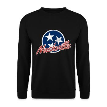 Drapeau de Nashville Tennessee Country Music Souvenir - Sweat-shirt Unisexe - noir - Devant - Alina (178cm) & Michal (187cm)