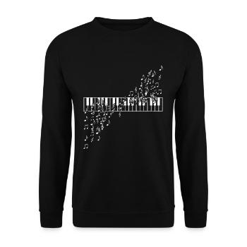 Klavier - Unisex Pullover - Schwarz - Vorne - Alina (178cm) & Michal (187cm)