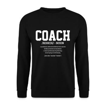 Entraîneur entraîneur, dire, drôle, cadeau - Sweat-shirt Unisexe - noir - Devant - Alina (178cm) & Michal (187cm)