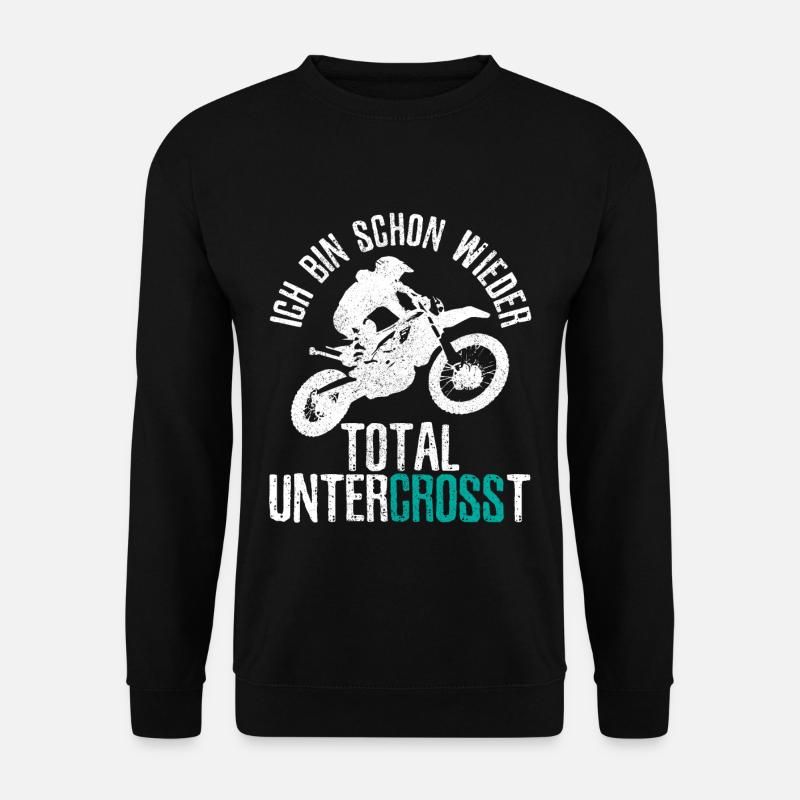 Motocross Enduro Untercrosst Motorrad Geschenk - Unisex Pullover - Schwarz
