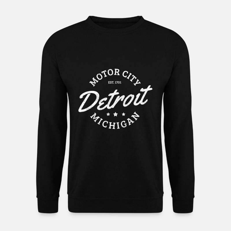 Detroit Michigan Motor City - Unisex Pullover - Schwarz