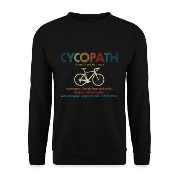 Cycopath - Vélo de course vintage Drôle cadeau - Sweat-shirt Unisexe - noir - Devant - Alina (178cm) & Michal (187cm)