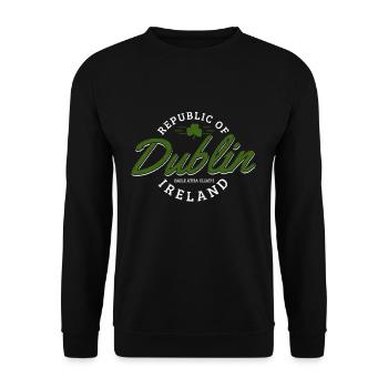 Dublin Ireland - Unisex Sweatshirt - black - Front - Alina (178cm) & Michal (187cm)