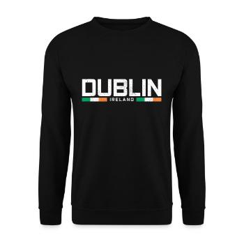 Dublin Irland Souvenir - Unisex Pullover - Schwarz - Vorne - Alina (178cm) & Michal (187cm)
