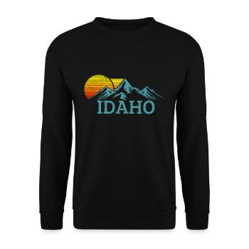 Idaho USA vintage souvenir - Unisex Sweatshirt - black - Front - Alina (178cm) & Michal (187cm)