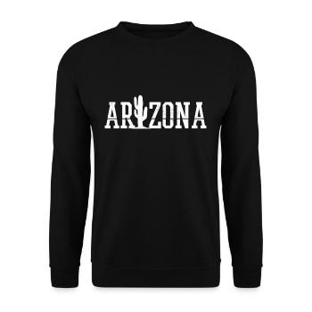 Arizona cactus - Unisex Sweatshirt - black - Front - Alina (178cm) & Michal (187cm)