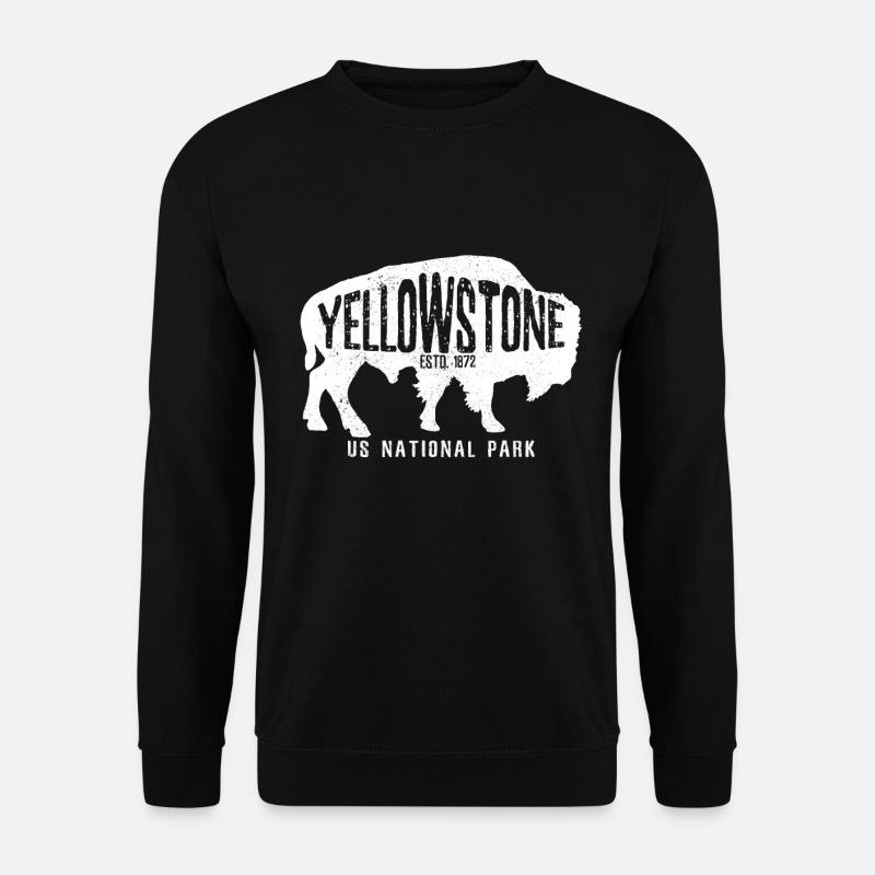 Yellowstone National Park Bison USA Souvenir - Unisex Pullover - Schwarz