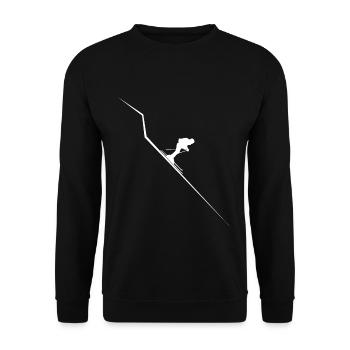 Cadeau skieur ski alpin freeski - Sweat-shirt Unisexe - noir - Devant - Alina (178cm) & Michal (187cm)