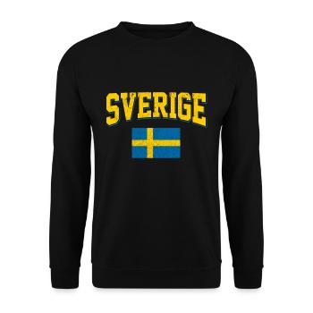 Sverige - Schweden Schwedische Flagge Fan - Unisex Pullover - Schwarz - Vorne - Alina (178cm) & Michal (187cm)