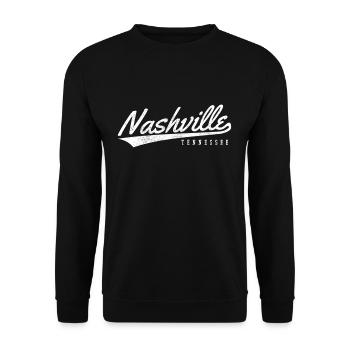 Nashville Tennessee USA Souvenir - Unisex Pullover - Schwarz - Vorne - Alina (178cm) & Michal (187cm)