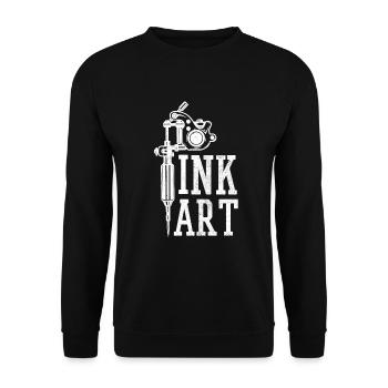 Tattoo ink art tattoo artist gift - Unisex Sweatshirt - black - Front - Alina (178cm) & Michal (187cm)