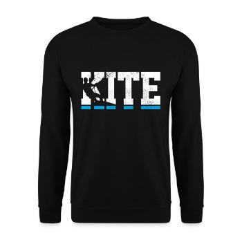 Kitesurfing Kiteboarding Kite Surfer Gift - Unisex Sweatshirt - black - Front - Alina (178cm) & Michal (187cm)