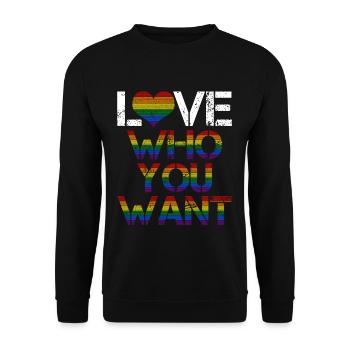 Mois de la fierté gay LGBT Gay Rainbow - Sweat-shirt Unisexe - noir - Devant - Alina (178cm) & Michal (187cm)