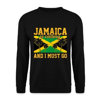 Jamaica - Unisex Sweatshirt - black - Front - Alina (178cm) & Michal (187cm)