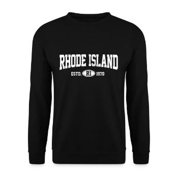 RHODE ISLAND - Unisex Pullover - Schwarz - Vorne - Alina (178cm) & Michal (187cm)