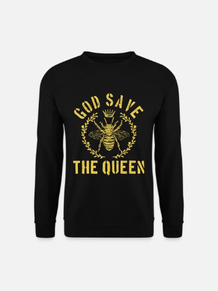 God Save The Queen Bienen Imker Lustig Geschenk - Unisex Pullover - Schwarz