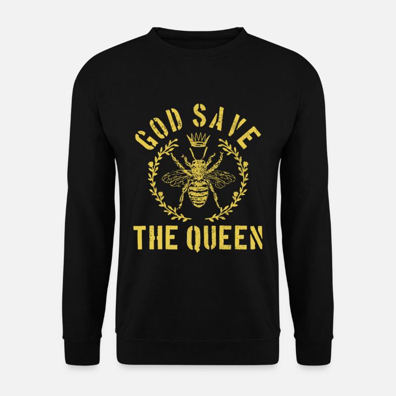 God Save The Queen Bienen Imker Lustig Geschenk - Unisex Pullover - Schwarz