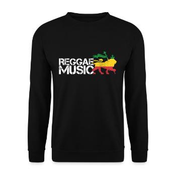 Reggae Musik Rastafari Jamaika Geschenk - Unisex Pullover - Schwarz - Vorne - Alina (178cm) & Michal (187cm)