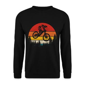 Cadeau de descente VTT vintage VTT - Sweat-shirt Unisexe - noir - Devant - Alina (178cm) & Michal (187cm)