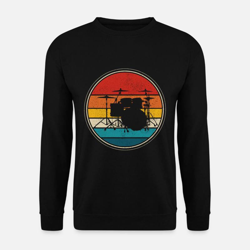 Drums Drummer Vintage Drummer Gift - Sweat-shirt Unisexe - noir