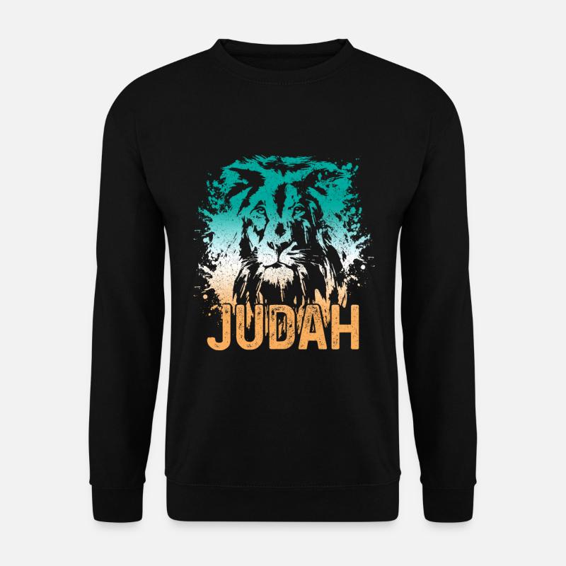 Lion Of Judah Reggae Musik Rastafari Rasta - Unisex Pullover - Schwarz