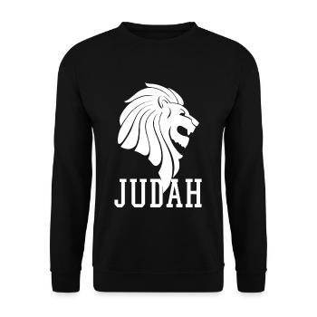 Lion Of Judah Reggae Musik Rastafari Rasta - Unisex Pullover - Schwarz - Vorne - Alina (178cm) & Michal (187cm)