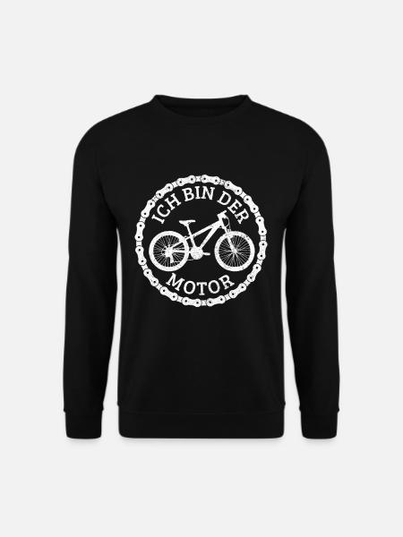 Ich Bin Der Motor Mountainbike Fahrrad Geschenk - Unisex Pullover - Schwarz