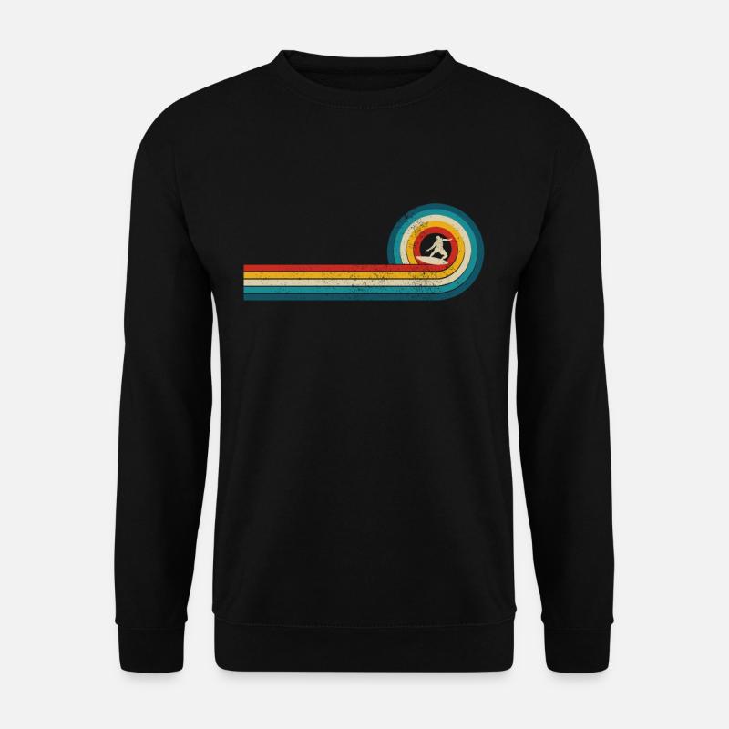 Surfer Vintage Surfen Geschenk - Unisex Pullover - Schwarz