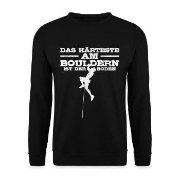Bouldern - Unisex Pullover - Schwarz - Vorne - Alina (178cm) & Michal (187cm)