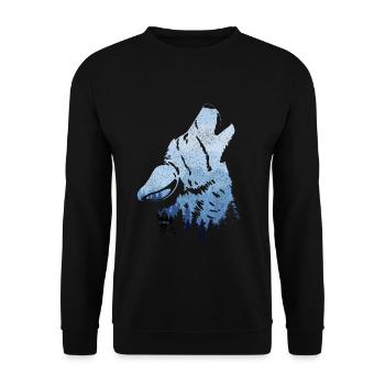 Loup - Sweat-shirt Unisexe - noir - Devant - Alina (178cm) & Michal (187cm)