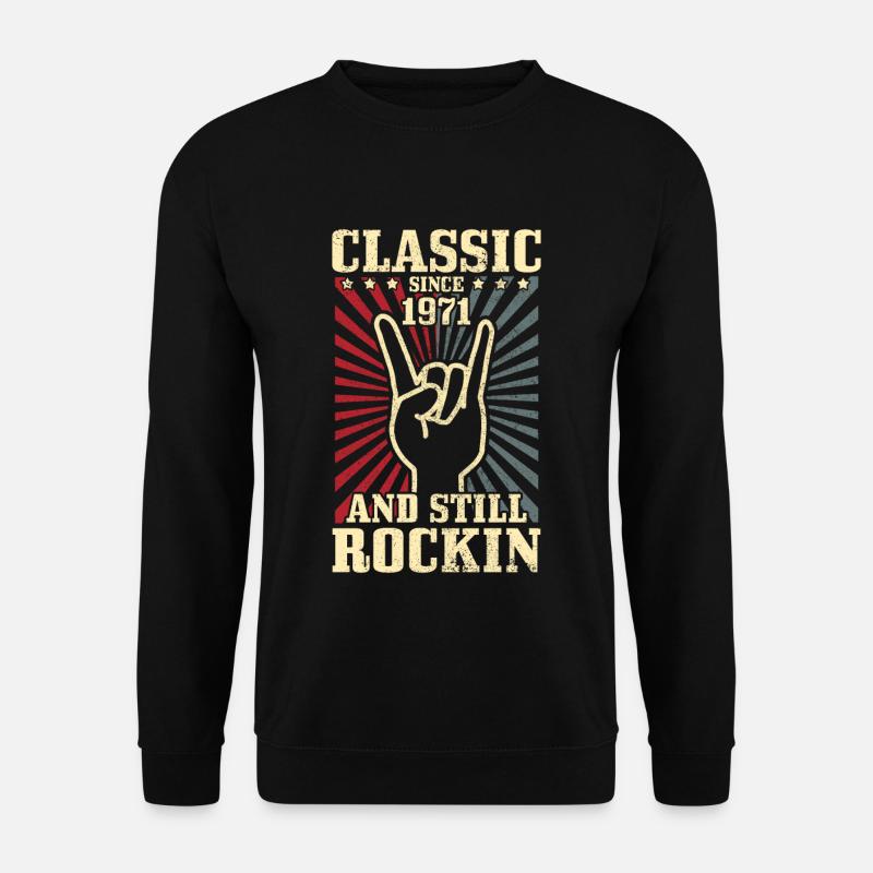 50. Geburtstag Vintage 1971 Rock & Roll Geschenk - Unisex Pullover - Schwarz