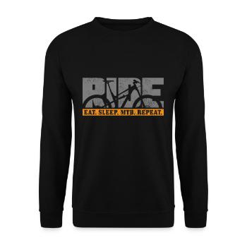 Cadeau de descente VTT Vintage VTT - Sweat-shirt Unisexe - noir - Devant - Alina (178cm) & Michal (187cm)