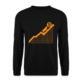 BITCOIN - Unisex Sweatshirt - black - Front - Alina (178cm) & Michal (187cm)