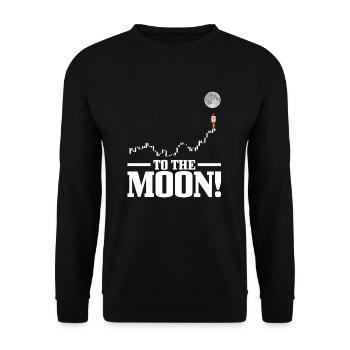 Bitcoin à la lune - Sweat-shirt Unisexe - noir - Devant - Alina (178cm) & Michal (187cm)