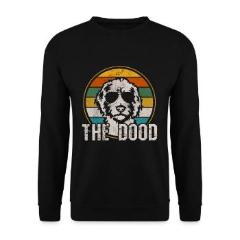 The Dood Vintage Goldendoodle Labradoodle - Unisex Sweatshirt - black - Front - Alina (178cm) & Michal (187cm)