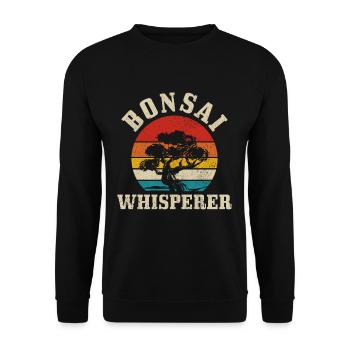 bonsai - Unisex Sweatshirt - black - Front - Alina (178cm) & Michal (187cm)