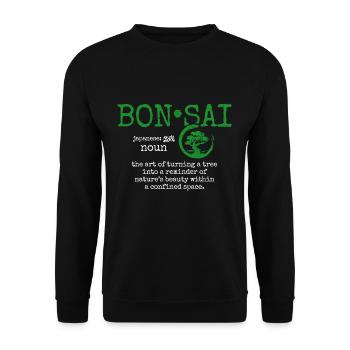 Bonsai - Unisex Pullover - Schwarz - Vorne - Alina (178cm) & Michal (187cm)