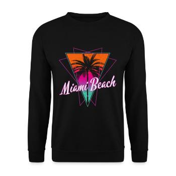 Miami Beach Florida - Unisex Sweatshirt - black - Front - Alina (178cm) & Michal (187cm)