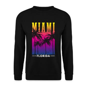Miami Beach Florida - Unisex Sweatshirt - black - Front - Alina (178cm) & Michal (187cm)