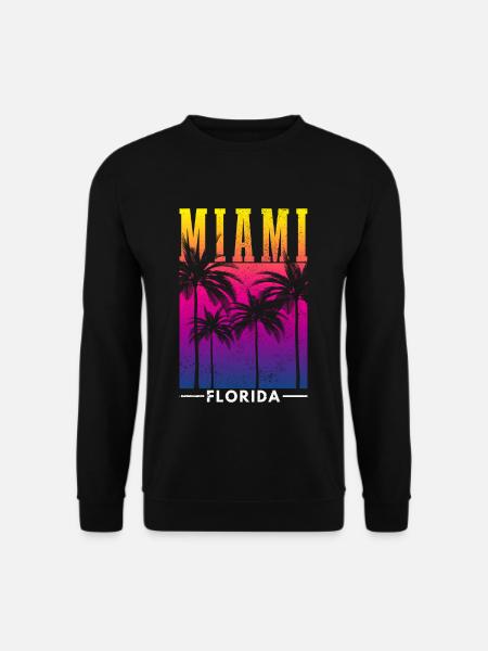 Miami Beach en Floride - Sweat-shirt Unisexe - noir