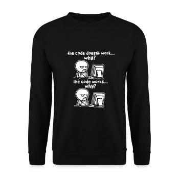 Programming Code Computer Programmer Software - Unisex Pullover - Schwarz - Vorne - Alina (178cm) & Michal (187cm)