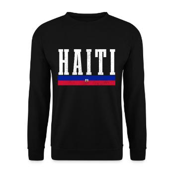 Haiti - Unisex Sweatshirt - black - Front - Alina (178cm) & Michal (187cm)