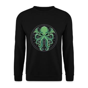 Cthulhu Myth Old Artstyle Poison - Sweat-shirt Unisexe - noir - Devant - Alina (178cm) & Michal (187cm)