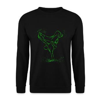 Vintage Breakdancing Bboying Enfants No1 Dance - Sweat-shirt Unisexe - noir - Devant - Alina (178cm) & Michal (187cm)