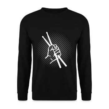 Batteur Trommler Drummer Sticks Idee - Sweat-shirt Unisexe - noir - Devant - Alina (178cm) & Michal (187cm)