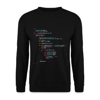Programmer Humor Code - for software developers - Unisex Sweatshirt - black - Front - Alina (178cm) & Michal (187cm)