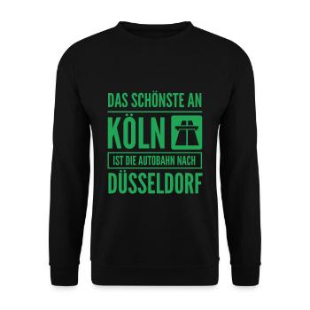 Contre l’autoroute de Cologne pour Düsseldorf - Sweat-shirt Unisexe - noir - Devant - Alina (178cm) & Michal (187cm)