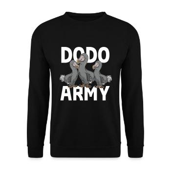 Dodo Army Extinct Flightless Bird Lovers - Unisex Sweatshirt - black - Front - Alina (178cm) & Michal (187cm)